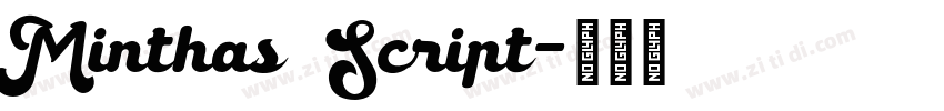 Minthas Script字体转换